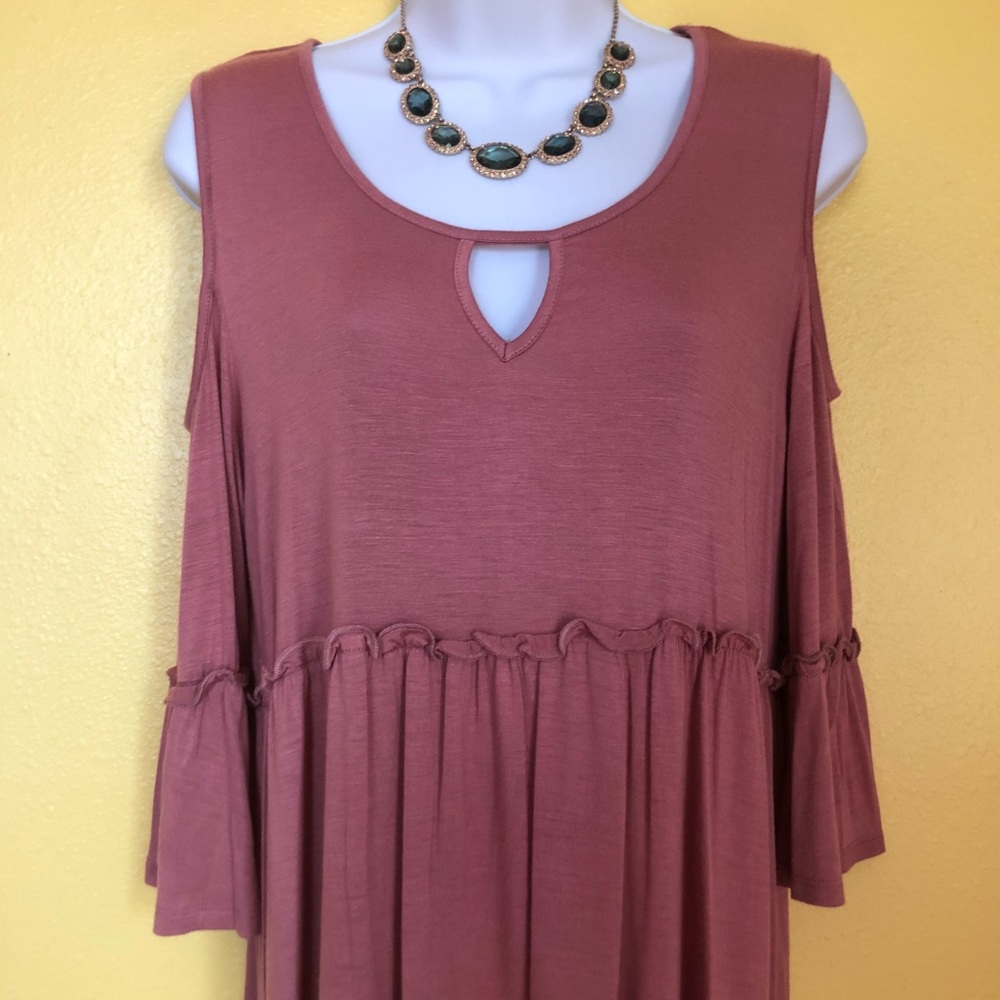 Paper Plane Blush Pink Peplum Blouse